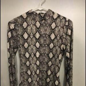 Snakeskin Print Bodysuit